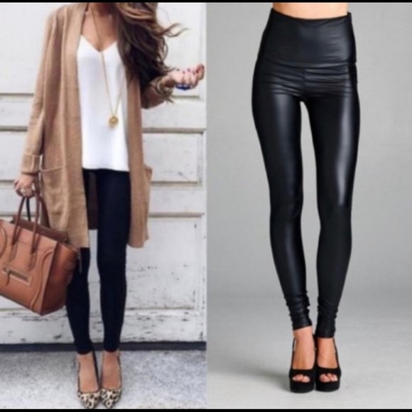 KismetsKloset Pants - Midnight Faux Leather Legging-LAST PAIR
